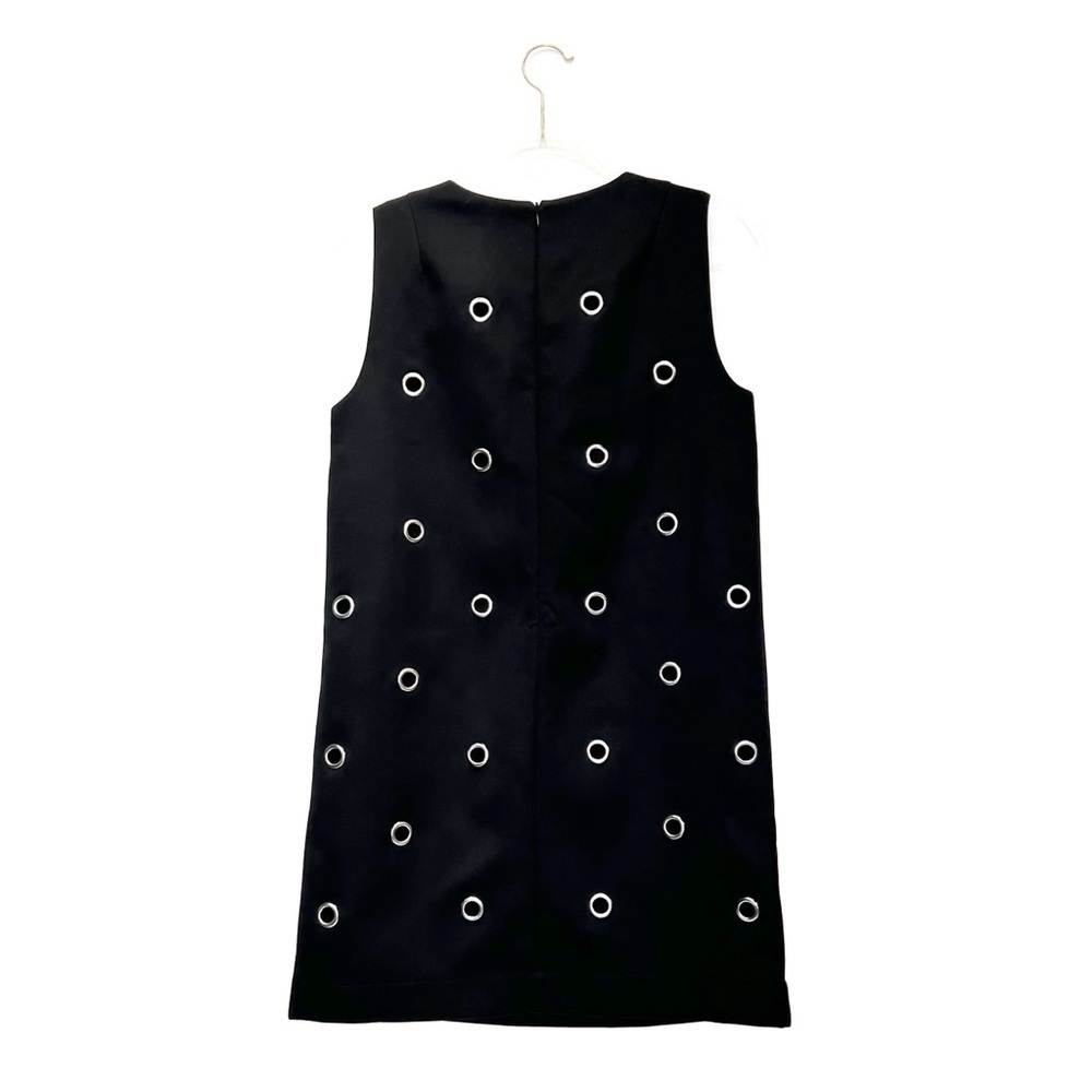 French Connection Black Midnight Satin Eyelet Tunic Dress Size 4 fcuk New NWT - Picture 10 of 11